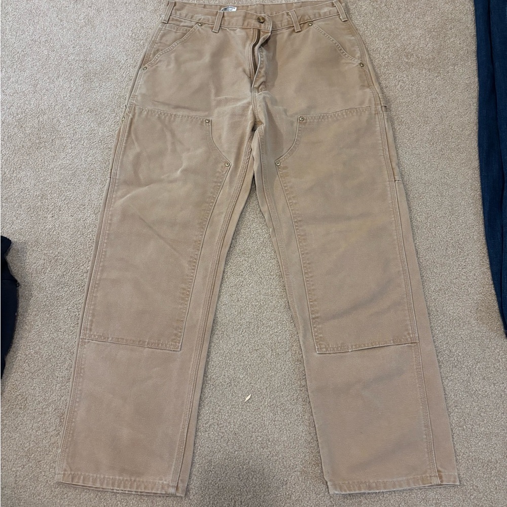 Carhart Men's Tan Double Knee Work Pants (34x30)